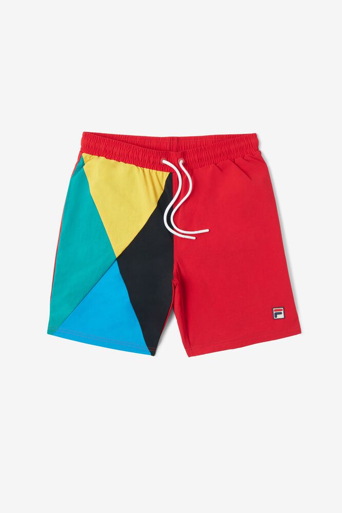 Fila Shorts Rhett Swim Mens Red - India NZH-216089